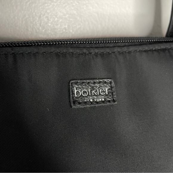 BOTKIER NEW YORK Black Zip Top Bag Purse Large Nylon Tote Handbag Basics Office - Picture 4 of 9